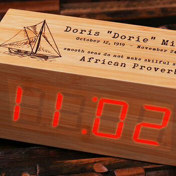 Personalised Wood Digital Clock, 3 of 4