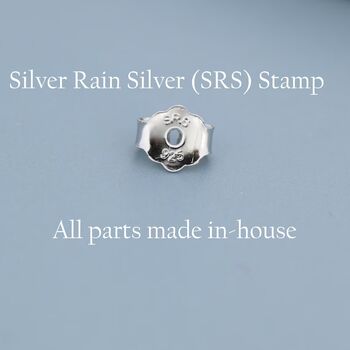Genuine Garnet Stone Stud Earrings In Sterling Silver, 10 of 11