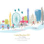 London Marathon Skyline Landmarks Personalised Print, thumbnail 3 of 3