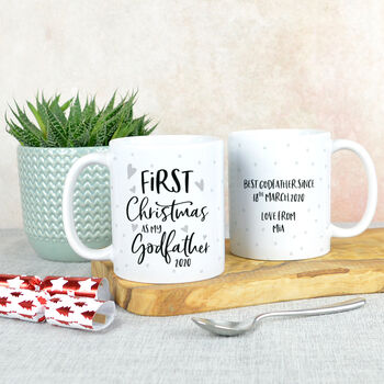 Personalised 'First Christmas As My Godfather' Mug, 2 of 3