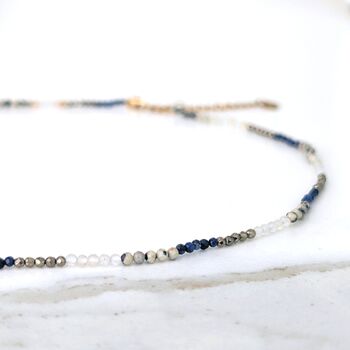 Lapis London Signature Selection Skinny Gemstone Beaded Necklace, 5 of 12