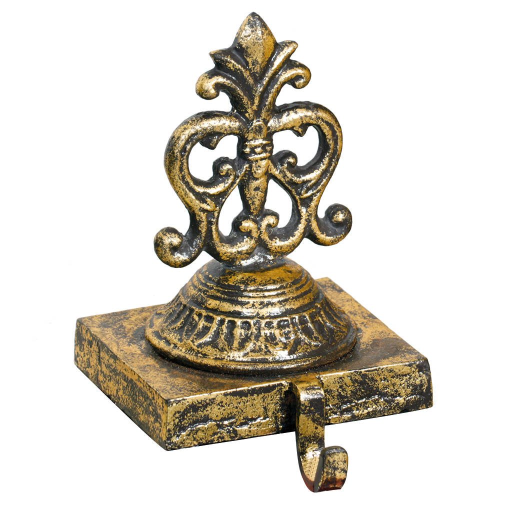 Fleur De Lys Golden Christmas Stocking Holder By Dibor