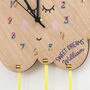 Children's Oak Wood Raindrops And Cloud Rainbow Clock, thumbnail 4 of 6