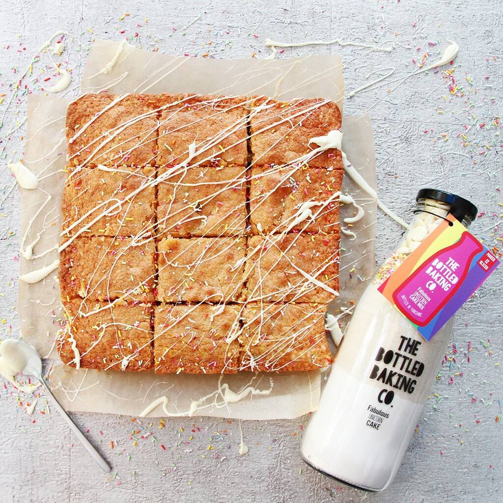 Fabulous White Chocolate Unicorn Bottled Cake Mix By The Bottled Baking
