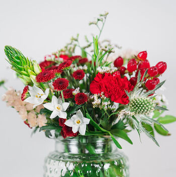 Fresh Flower Christmas Posy And Card, 2 of 6