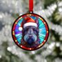 Scottish Terrier In Santa Hat Suncatcher Decoration, thumbnail 3 of 6