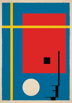 Bauhaus Inspired Abstract Geometric Art Print #08, 2 of 2