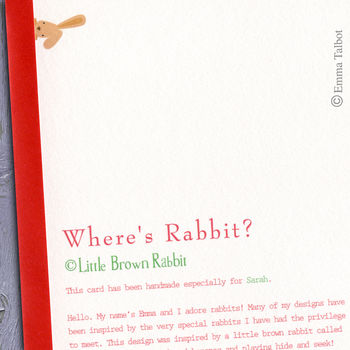 Personalised Christmas Card: Bunny Under Mistletoe, 5 of 5