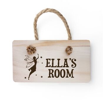 Personalised Kid's Wooden Bedroom Door Sign, 4 of 4