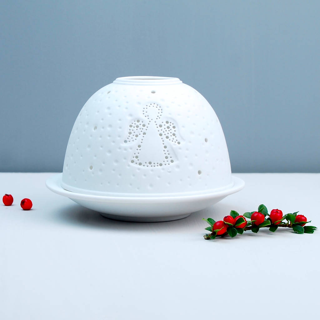 luna porcelain tea light holder by penelopetom