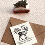 Christmas Reindeer Rubber Stamp, thumbnail 3 of 3