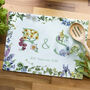 Personalised Wedding Gift Wildflower Glass Worktop Saver, thumbnail 2 of 8