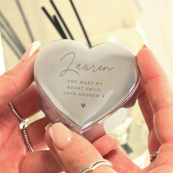 Personalised Heart Shaped Trinket Box, 3 of 5