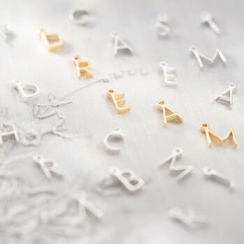 Add A Sterling Silver Contemporary Mini Letter Charm, 3 of 3