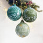 Personalised Hand Painted Green Christmas Bauble, thumbnail 1 of 5