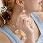 Conch Shell Flat Charm Plated Hoop Earrings, thumbnail 4 of 6