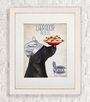 Black Labrador Pasta Co Print, Framed Or Unframed, 5 of 7