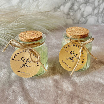 Fresh Cucumber Scent Soy Candles Set Of Two, 9 of 10