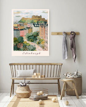 Edinburgh City Travel Art Print, 2 of 4