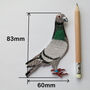 Embroidered Iron On Pigeon Patch, thumbnail 7 of 7