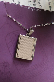 Dragon Book Locket Pendant Necklace Gold And Silver, 4 of 6