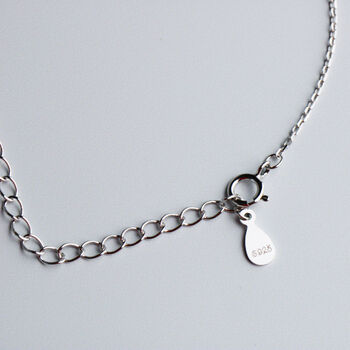 Sterling Silver Interlocking Shapes Pendant Necklace, 3 of 5