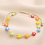Colourful Daisy Beaded Cord Bracelet, thumbnail 1 of 4