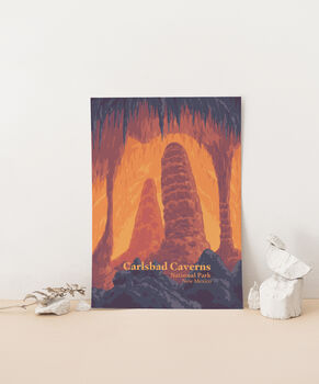 Carlsbad Caverns National Park USA Travel Poster Print, 3 of 8
