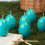 G Decor Set Of Six Easter Egg Candles Blue, thumbnail 1 of 6