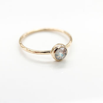 Quito Ring // Labradorite And Gold Stacking Ring, 3 of 8