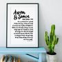 Love Is Patient Personalised Wedding Print, thumbnail 7 of 8