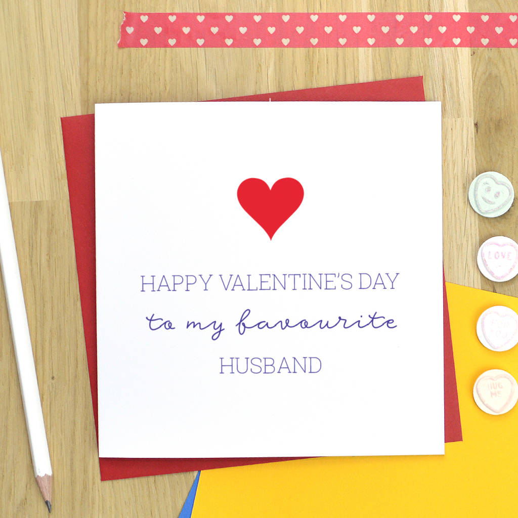 cheeky valentine's card for favourite husband by pink and turquoise ...