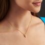 Geometric Gemstone Necklace In Gold Vermeil Plated, thumbnail 2 of 5