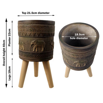 Elephant Composite Planter With Stand, 8 of 8