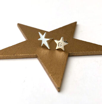 Personalised Mismatched Northern Star Initial Earrings, 3 of 9