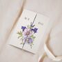 Purple Floral Gatefold Wedding Invitations, thumbnail 2 of 5