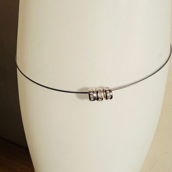 Personalised Word Charm Necklace Choker, 2 of 3