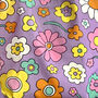 Large Lilac Floral Canvas Tote Bag, thumbnail 2 of 2