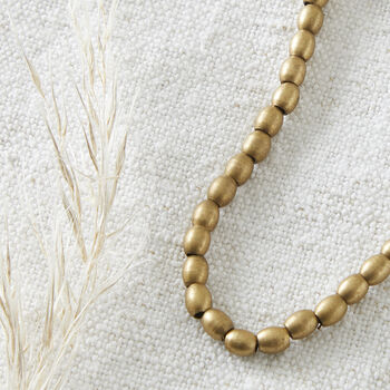 Fair Trade Handmade Minimalist Brass Bead Jewellery, 9 of 12