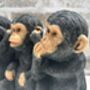 See, Hear, Speak No Evil Monkeys Figurine Ornament, thumbnail 4 of 12