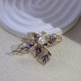 Iris Bloom Pearl Brooch, thumbnail 1 of 4