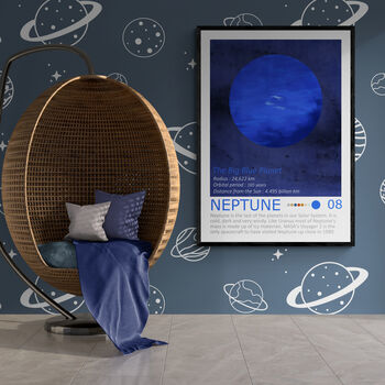 Neptune Solar System Space Art Print, 2 of 4