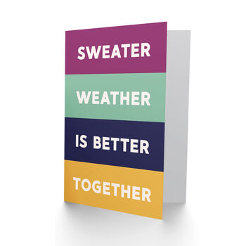 Sweater Weather Together Christmas Card, 2 of 4