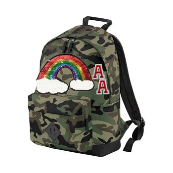 Personalised Reversible Sequin Rainbow Backpack, 5 of 11