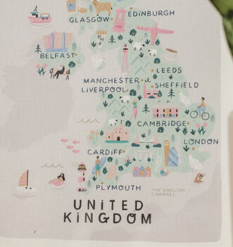 United Kingdom Inky Illustrated Map, 3 of 5