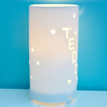 Personalised Rocket And Star Night Light, 3 of 9