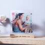 Personalised Floral Transparent Oak Photo Frame, thumbnail 2 of 5