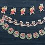 Victorian Paper Garland Father Christmas With His Sack, thumbnail 3 of 5