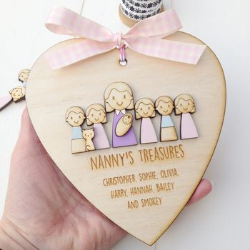 Personalised Nanny Or Grandma's Keepsake Heart, 3 of 6