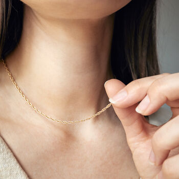14k Gold Filled Rope Chain Necklace, 3 of 6